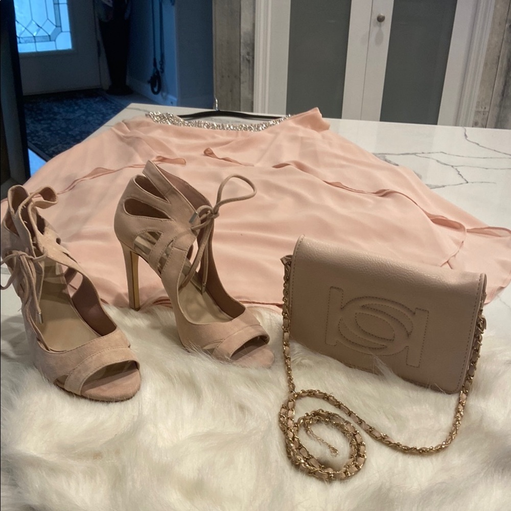 Xscape Pink Dress with Accessories everything is sold separately